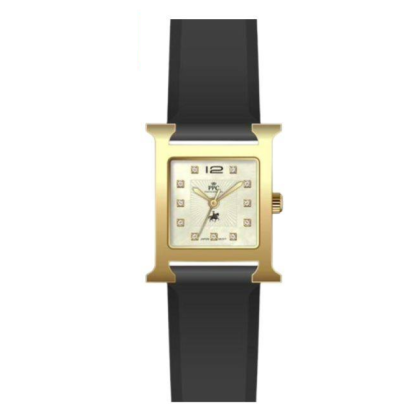 Paris Polo Club PPC-EC13-GD-CP Gold Dial Silicone Strap Women Watch